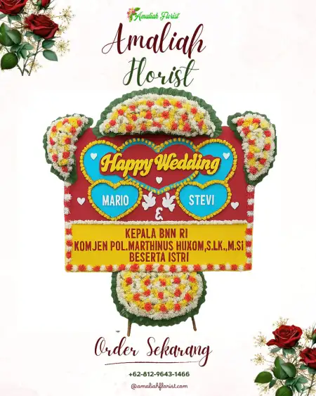 Papan Bunga Pernikahan Samaan